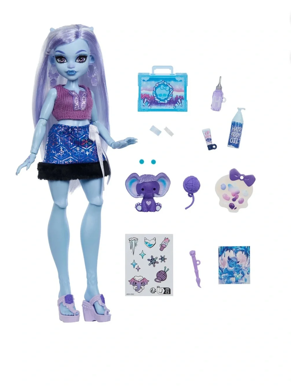 Monster High Self-Scare Secrets Abbey Bominable Fashion Doll with 13 Accessories